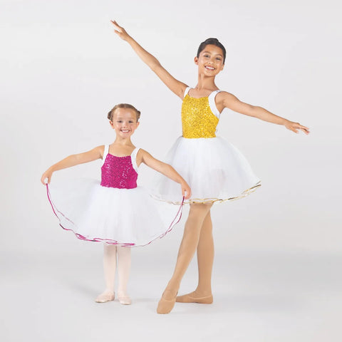 1st Position Sequinned Bodice Tutu with Wide Straps | Dazzle Dancewear Ltd