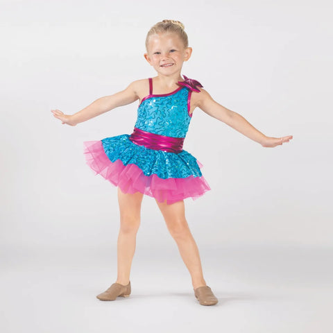 One-Shoulder Sequin Peplum Tutu | 1st Position 