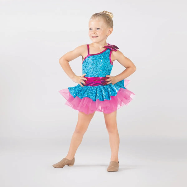 One-Shoulder Sequin Peplum Tutu | 1st Position 