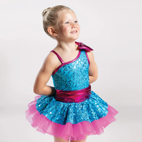 One-Shoulder Sequin Peplum Tutu | 1st Position 