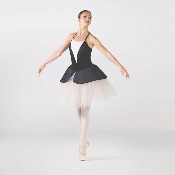 1st Position Velour Peplum and Contrasting Romantic Tutu | Dazzle Dancewear Ltd