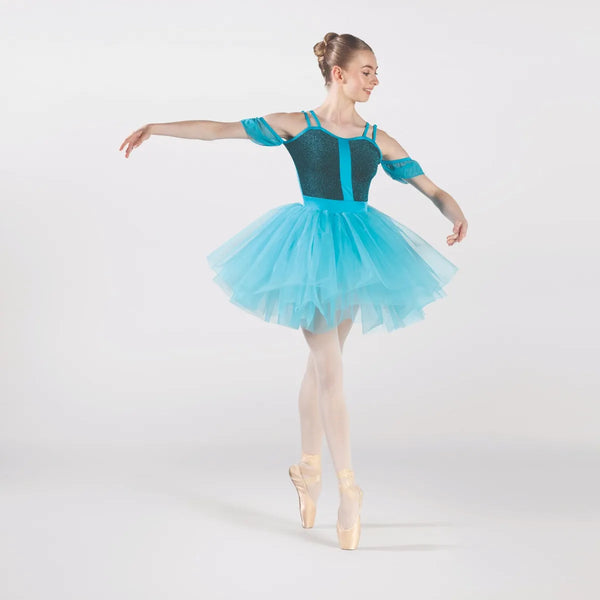 1st Position Shimmer Fabric Panelled Bodice Ballet Dress | Dazzle Dancewear Ltd