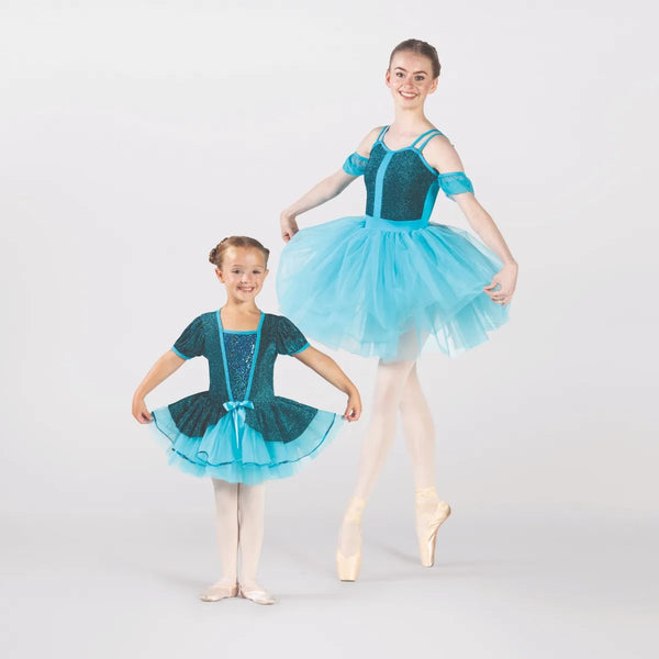 1st Position Shimmer Fabric Panelled Bodice Ballet Dress | Dazzle Dancewear Ltd