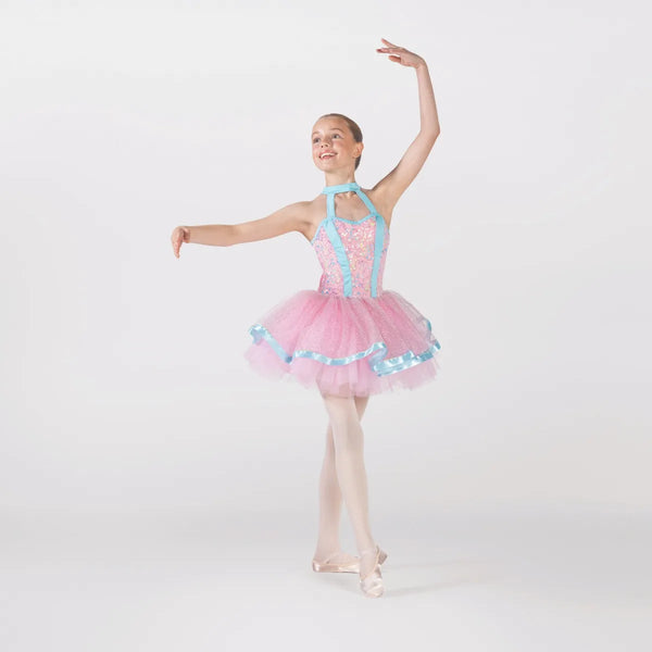 Cutout Neckline Tutu with Contrast Trim | 1st Position 