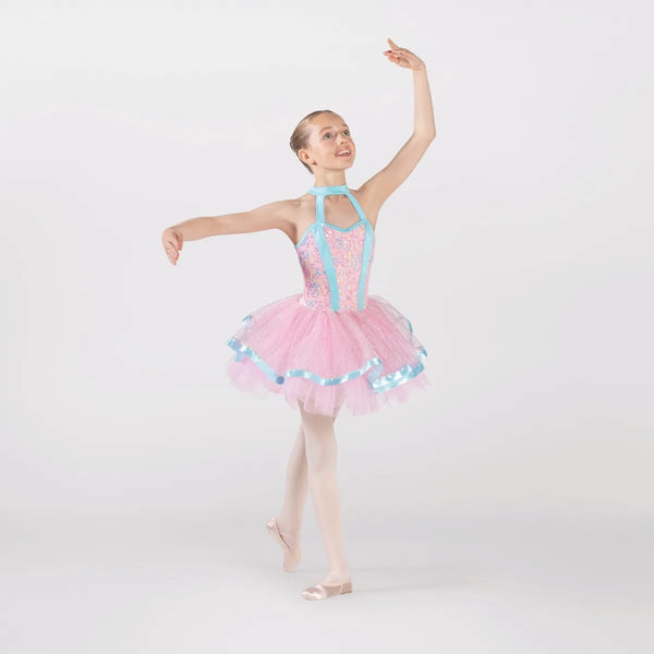 Cutout Neckline Tutu with Contrast Trim | 1st Position 