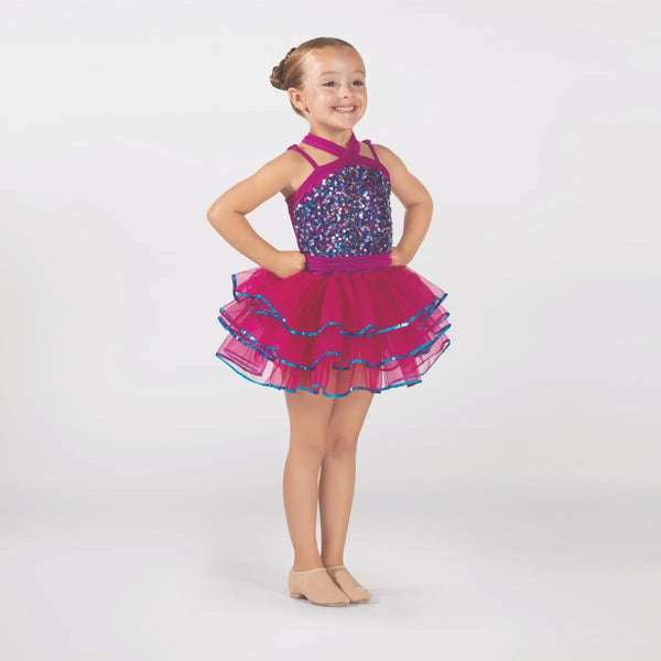 Sequin Bodice Tutu with Cross Over Halterneck | 1st Position 