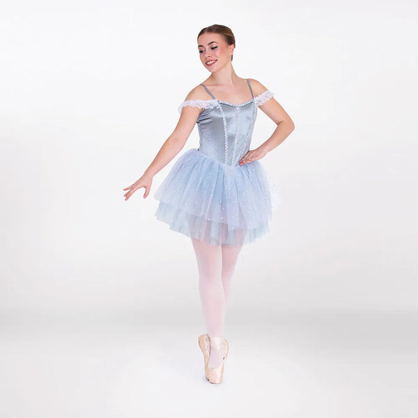 1st Position Sparkle Ballet Dress with Lace Corset Detail | Dazzle Dancewear Ltd