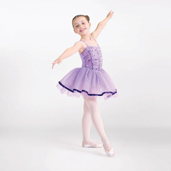 1st Position Sequinned Panel Ballet Dress | Dazzle Dancewear Ltd