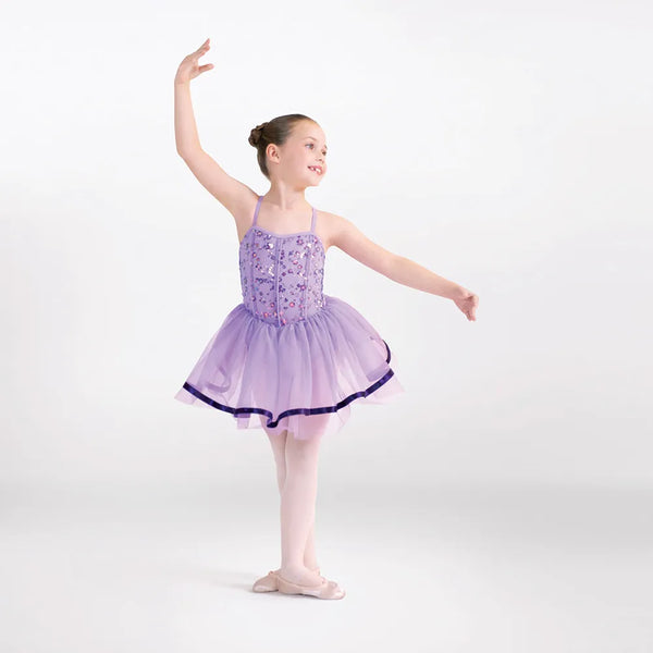 1st Position Sequinned Panel Ballet Dress | Dazzle Dancewear Ltd