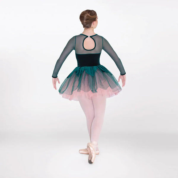 1st Position Long Sleeve Tutu with Applique | Dazzle Dancewear Ltd