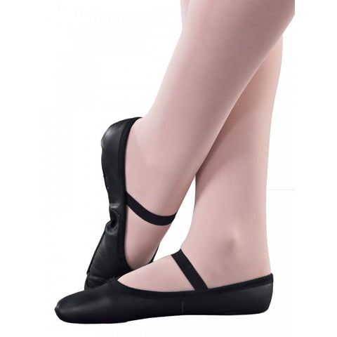 1st Position Black Leather Ballet Shoes | Dazzle Dancewear Ltd