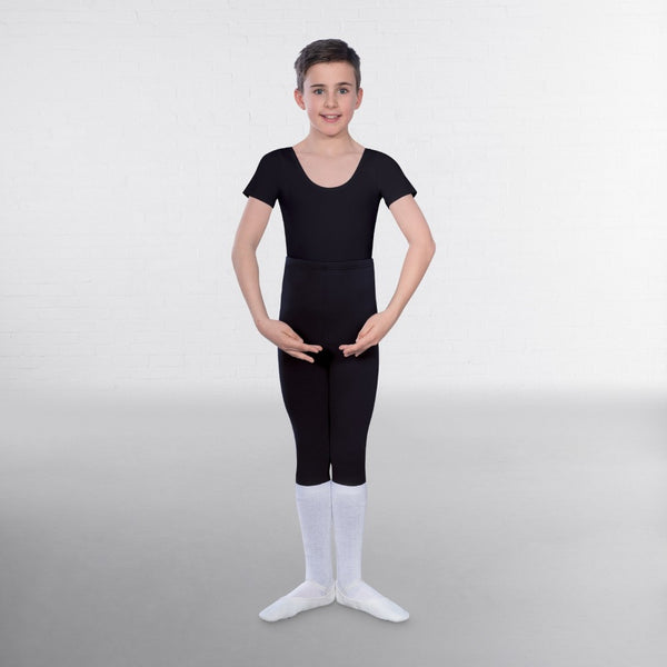 1st Position Male Short Sleeve Scoop Neck Leotard - Dazzle Dancewear Ltd