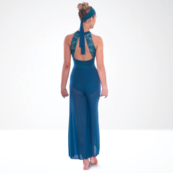 1st Position Sequin Lace Insert Culottes Jumpsuit - Dazzle Dancewear Ltd