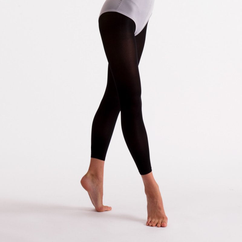 Silky Essentials Black Footless Ballet Tights | Dazzle Dancewear Ltd