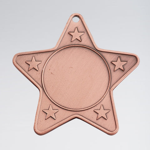 Star Shaped Medal (Takes 2.5cm centre)-Dazzle Dancewear Ltd