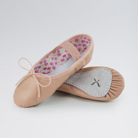 Capezio 205 Medium Pink Daisy Leather Ballet Dance Shoes - Dazzle Dancewear Ltd