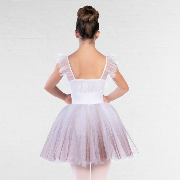 1st Position Sparkle Ombré Ballet Dress with Tulle Petal Trim | Dazzle Dancewear Ltd