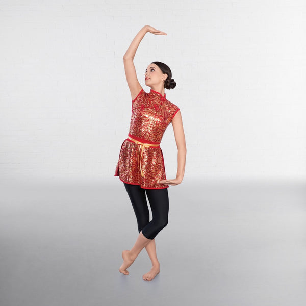 1st Position Chinese Sequin Over Dress - Dazzle Dancewear Ltd