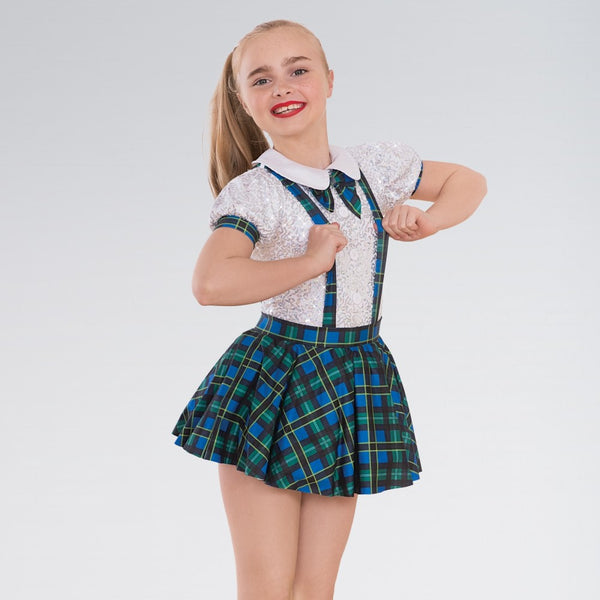 1st Position Tartan Schoolgirl Outfit with Bow - Dazzle Dancewear Ltd