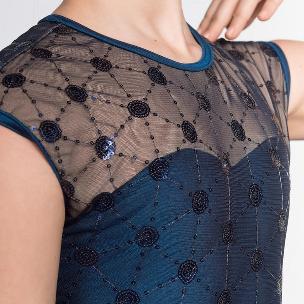 1st Position Geometric Mesh Lyrical Dress - Dazzle Dancewear Ltd
