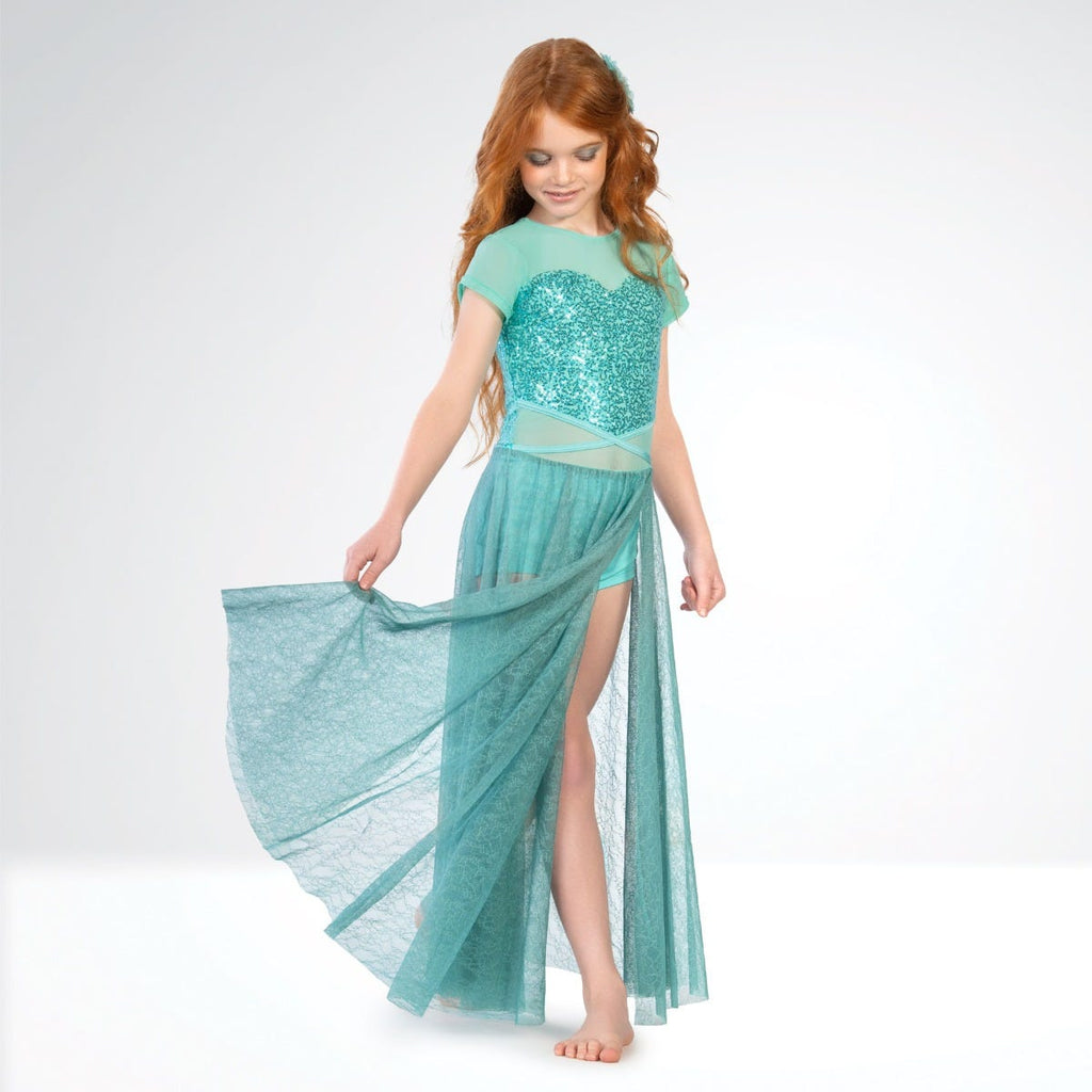 1st Position Sweetheart Neckline Sequin and Lace Lyrical Dress - Dazzle Dancewear Ltd