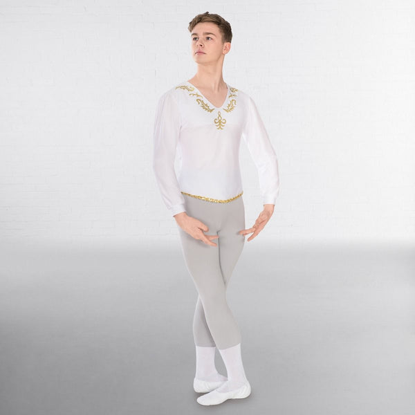 1st Position Male Embroidered Ballet Shirt - Dazzle Dancewear Ltd