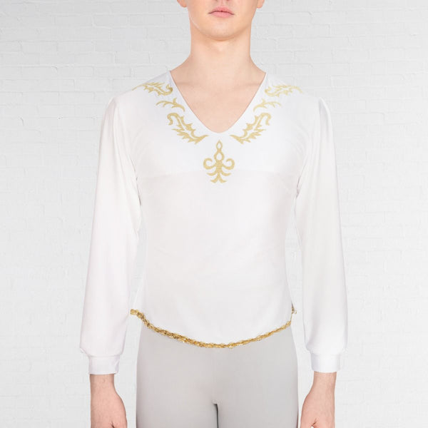 1st Position Male Embroidered Ballet Shirt - Dazzle Dancewear Ltd