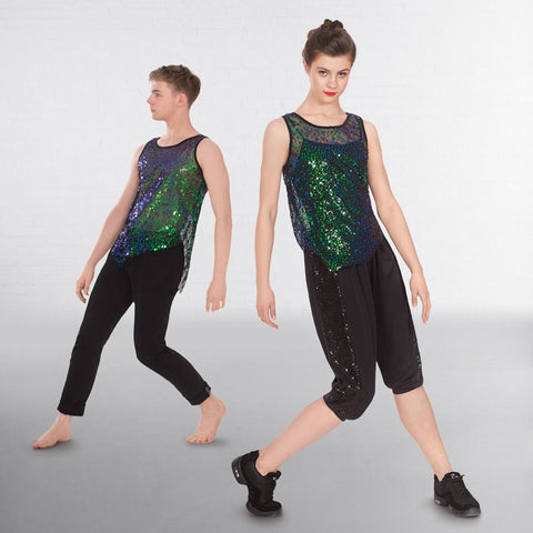 1st Position Dipped Hem Sequin Urban Vest - Dazzle Dancewear Ltd