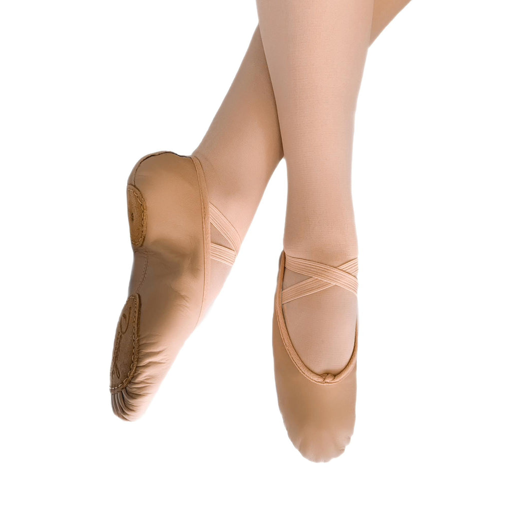 Dazzle Dancewear Pink Leather Split Sole Ballet Shoes | Dance Shoes UK