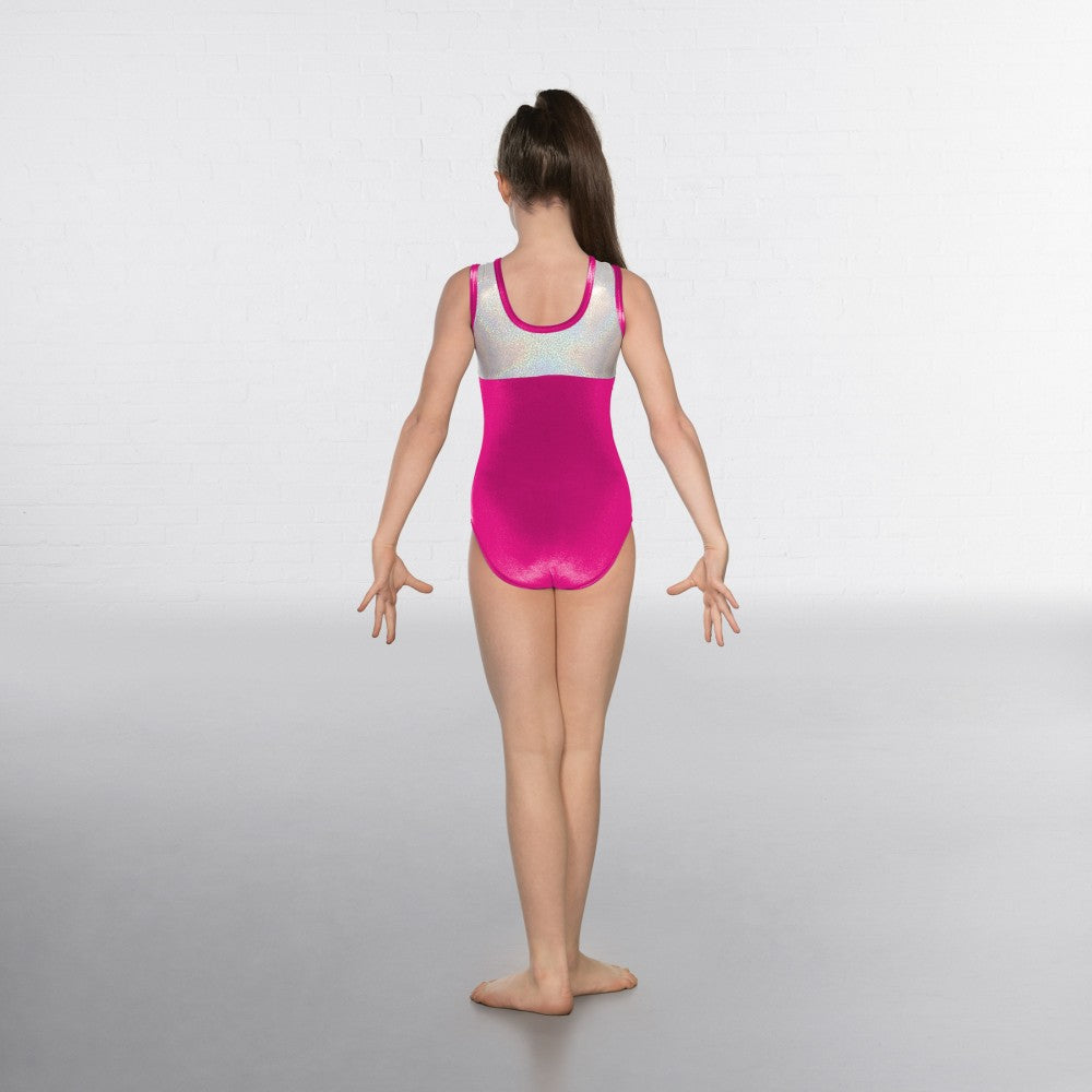 1st Position Velour Hologram Sleeveless Leotard