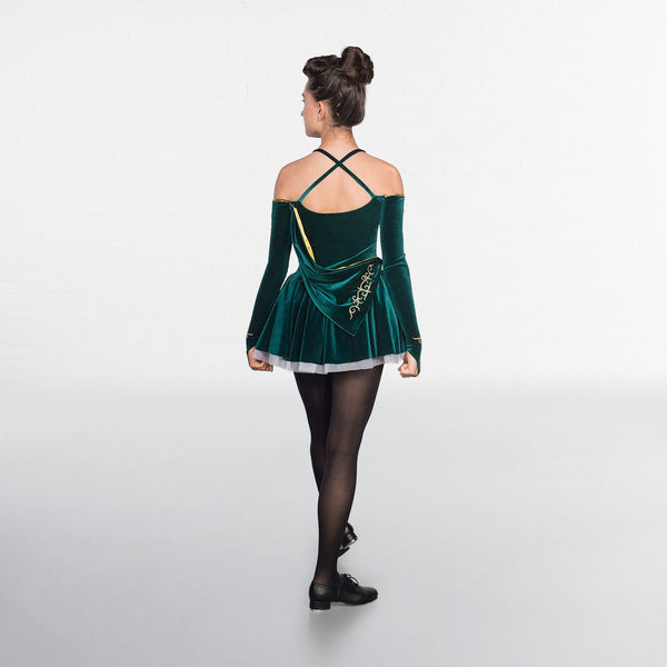 1st Position Embroidered Irish Dress-Dazzle Dancewear Ltd