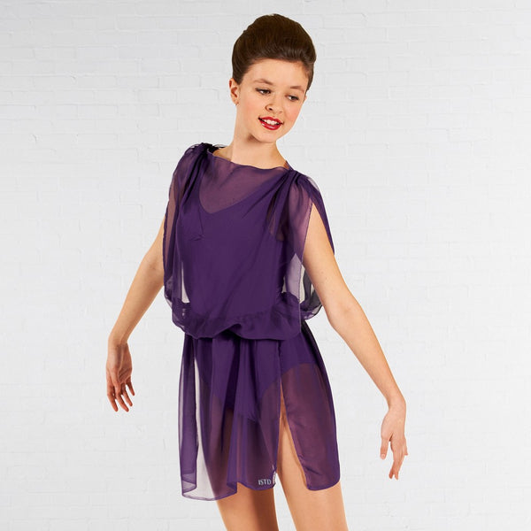 ISTD Purple Greek Tunic - Dazzle Dancewear Ltd