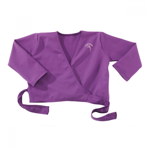 Junior Ballet Purple Wrapover Ballet Dance Cardigan - Dazzle Dancewear Ltd