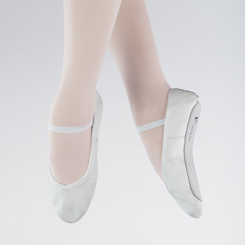 1st Position White Leather Ballet Shoes - Dazzle Dancewear Ltd