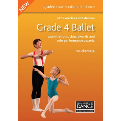 RAD Grade 4 Ballet Set Exercises & Dances Book - Dazzle Dancewear Ltd