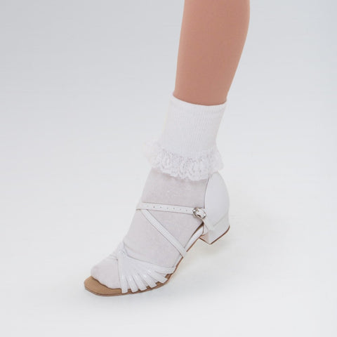 Lace Trimmed Ballroom Ankle Socks - Dazzle Dancewear Ltd