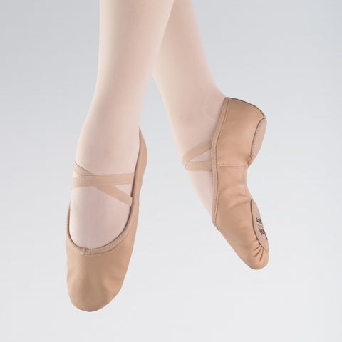1st Position Pink Leather Split Sole Ballet Shoes | Dazzle Dancewear Ltd