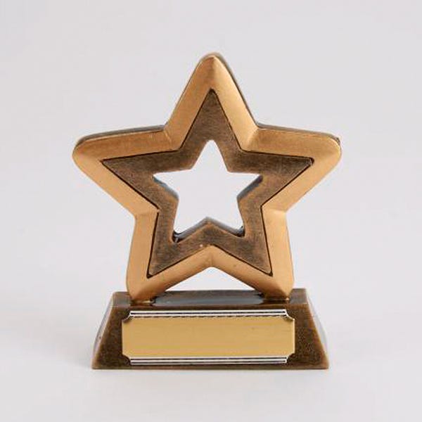Star Outline Resin Trophy-Dazzle Dancewear Ltd