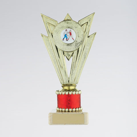 Dance Trophy with Red Stem-Dazzle Dancewear Ltd