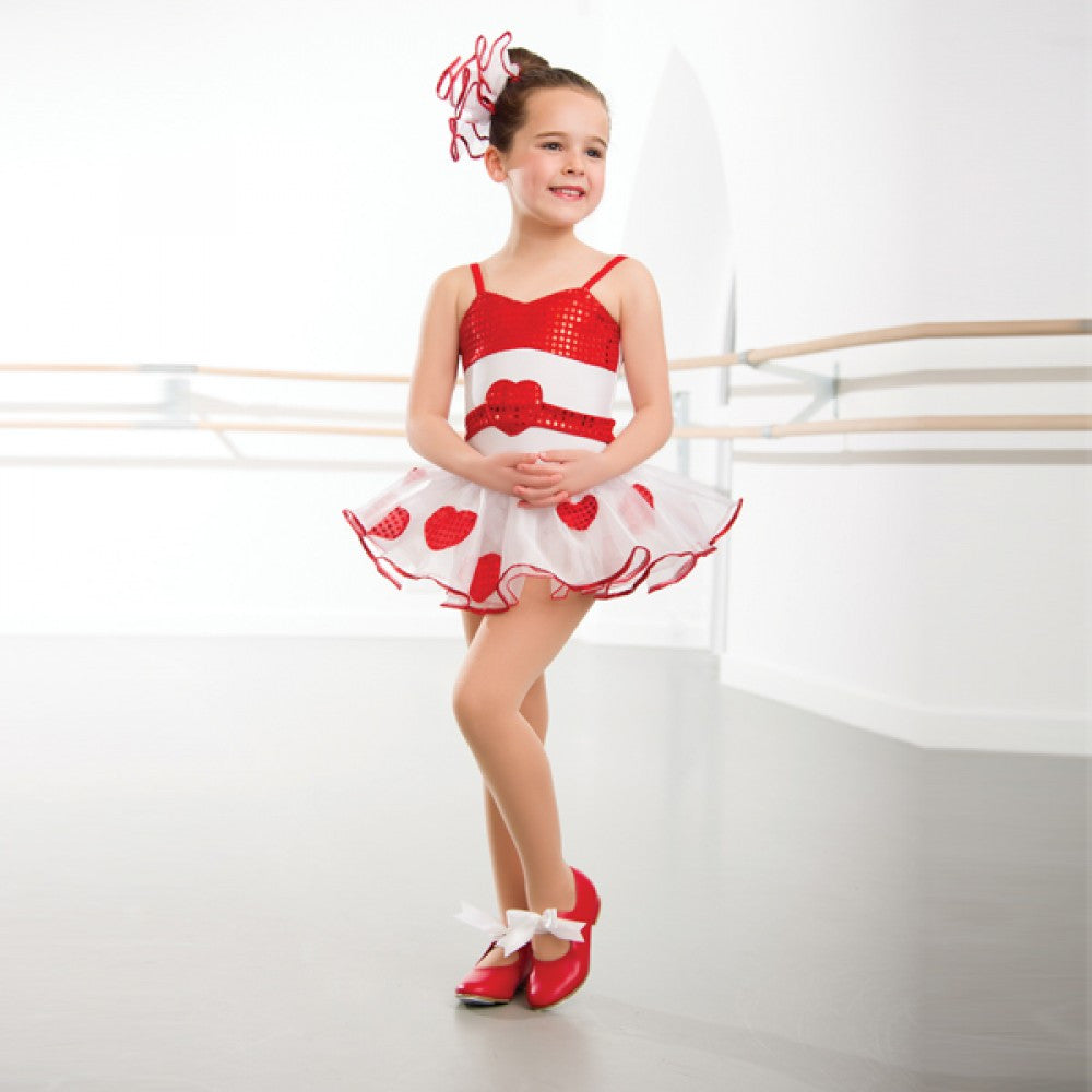 Red Sequin Heart Tutu - Dazzle Dancewear Ltd