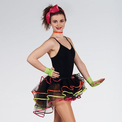 Frilled Black Tutu Skirt Neon-Dazzle Dancewear Ltd