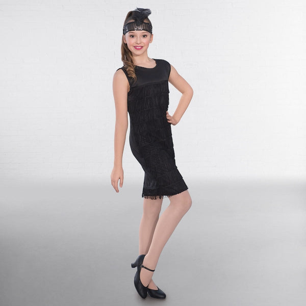 Black Flapper Dress Childs-Dazzle Dancewear Ltd