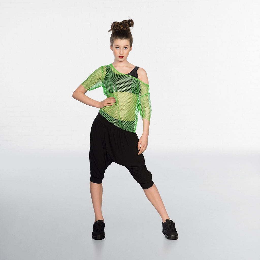 Neon Green Fishnet Top - Dazzle Dancewear Ltd 