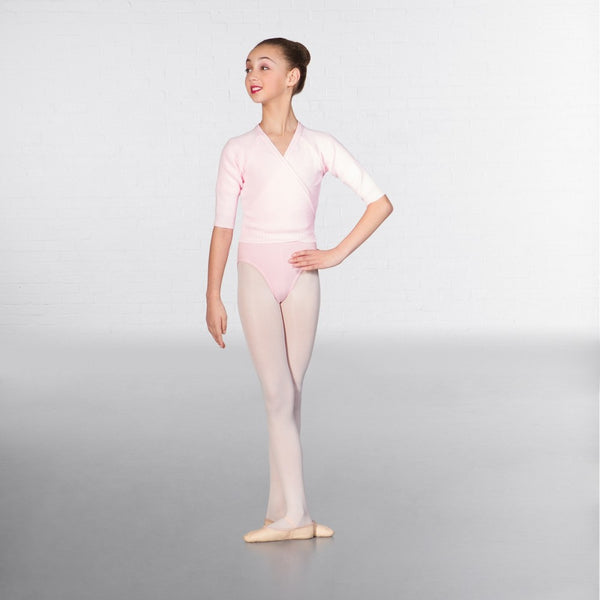 1st Position 3/4 Sleeved Ballet Dance X-Over - Dazzle Dancewear Ltd